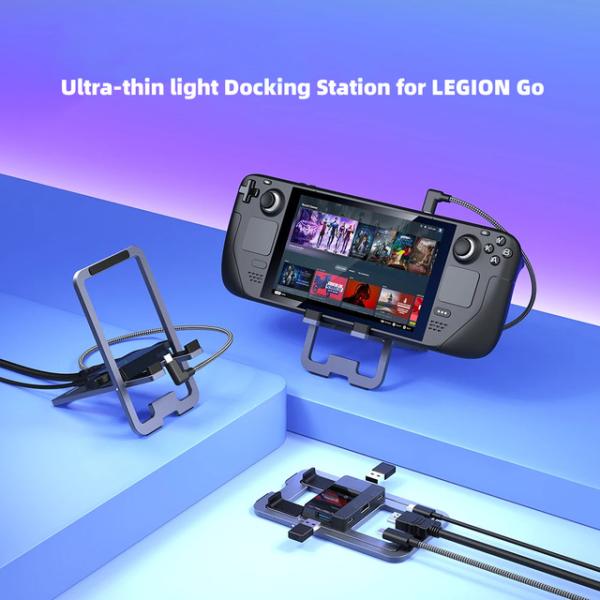 Legion Go用のポータブルドッキングステーション,Legion Go互換のポータブルドッキングステーション,HDMI 4k @ 60hz,デュア