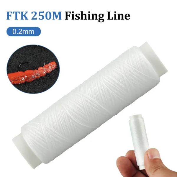 0.2 ミリメートル 250 メートル FTK 弾性ナイロン餌釣り糸糸海釣り結束材料あたりスプール伸縮性目に見えない海釣りリクル