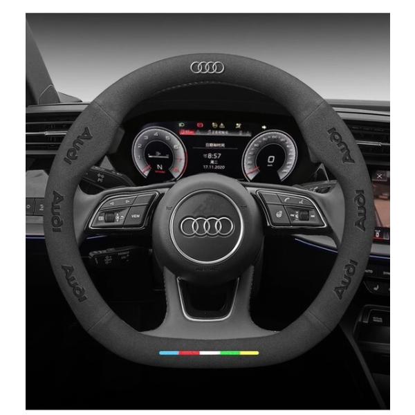 車のステアリングホイールカバーアウディ ABT A1 A2 A3 A4 A5 A6 A7 A8 Q2 Q3 Q4 Q5 Q7 Q8 TT RS3 RS