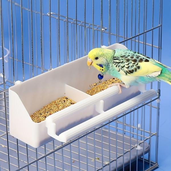 1個 - ダブルグリッドスタンド鳥用給餌器、オウム用フィーダー