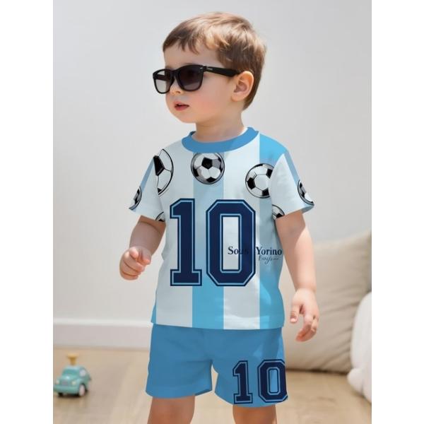 男の子サッカージャージユースサッカーユニフォームスポーツシャツスーツ男の子用夏半袖Tシャツショーツトレーニングセット誕生日プレゼント