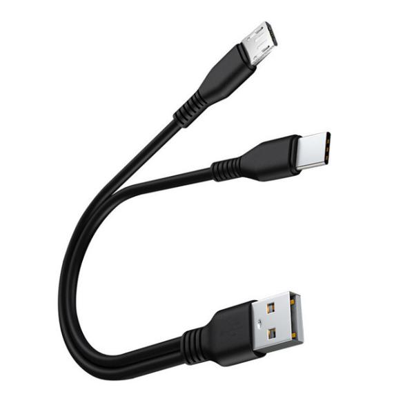 Lovebay 2 in 1 USB Type C Micro USB C Cable Mobile Phone Fast Charging Cabl