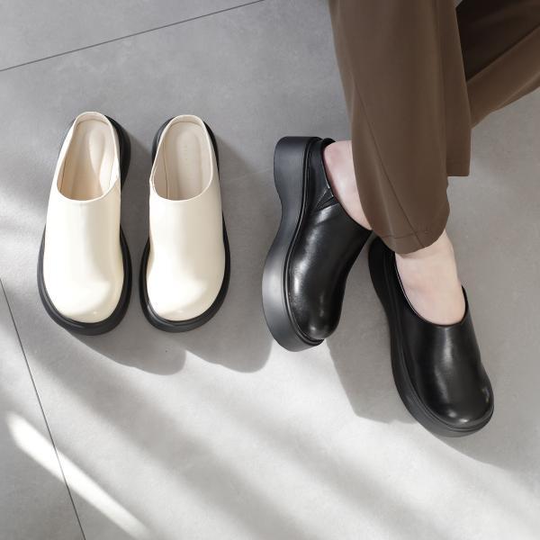 AmiAmi（アミアミ） ラウンドトゥスライドローファー クロッグサンダル