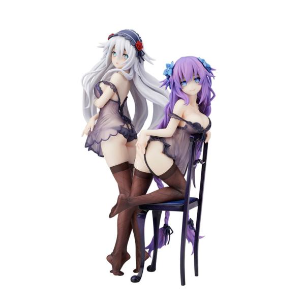 「ネプテューヌ」シリーズ パープルハート＆ブラックハート ベビードールver. 完成品フィギュア[フレア]【送料無料】《発売済・在庫品》