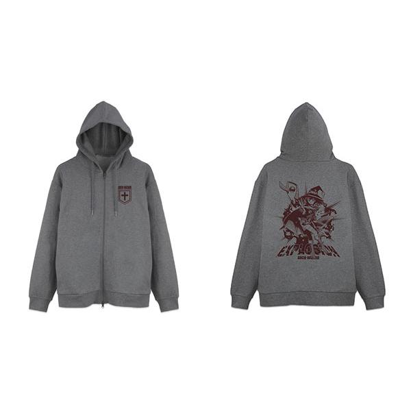 この素晴らしい世界に祝福を！ めぐみん EXPLOSION ジップパーカーVer.2.0/MIX GRAY-XXL（再販）[コスパ]《１１月予約》