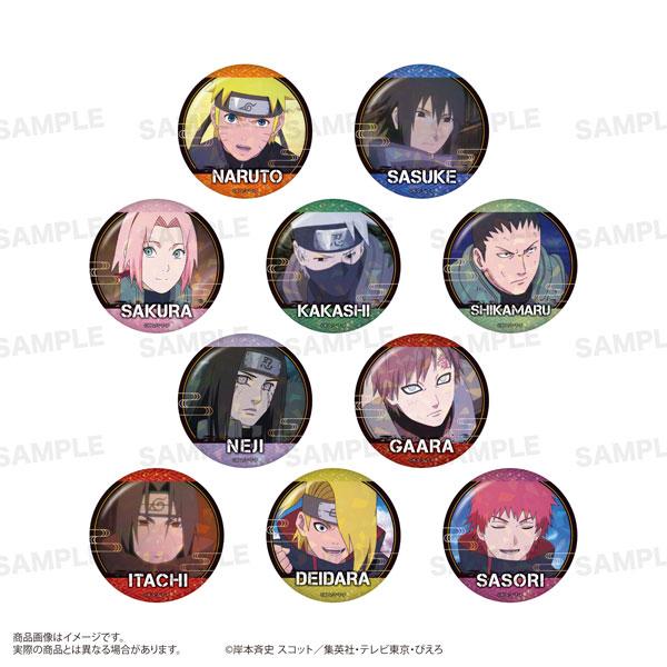 NARUTO-ナルト- 疾風伝」トレーディング場面写ホログラム缶バッジ 10個