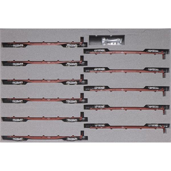 カトー 10-1317 コキ50000(グレー台車) コンテナ無積載 11両セット