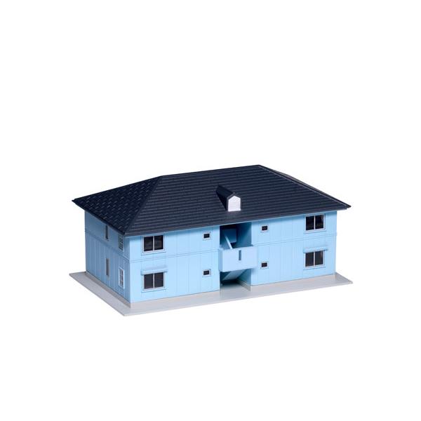 23-402A 二階建アパート(ブルー)（再販）[KATO]《発売済・在庫品》