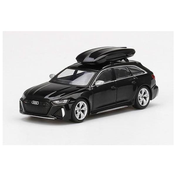 1/64 アウディ RS 6 アバント ミトスブラックメタリック w/ルーフボックス(左ハンドル)[MINI GT]《０９月予約》