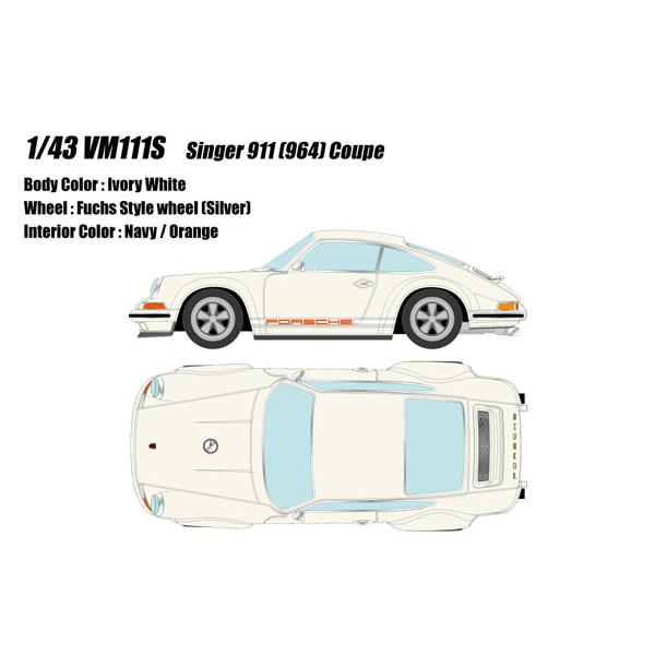 メイクアップ 1/43 シンガー 911 (964) アイボリーホワイト 1/43 シンガー 911(964) クーペ アイボリーホワイト[メイク