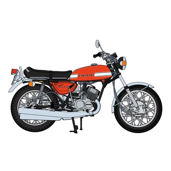 ハセガワ1/12Kawasaki-SS500マッハ Ⅲ プラモデル完成品ケース付 ハセガワ 1/12 ｶﾜｻｷ 500SS マッハⅢ 完成 | ﾌﾟﾗｽﾁｯﾌﾟ島