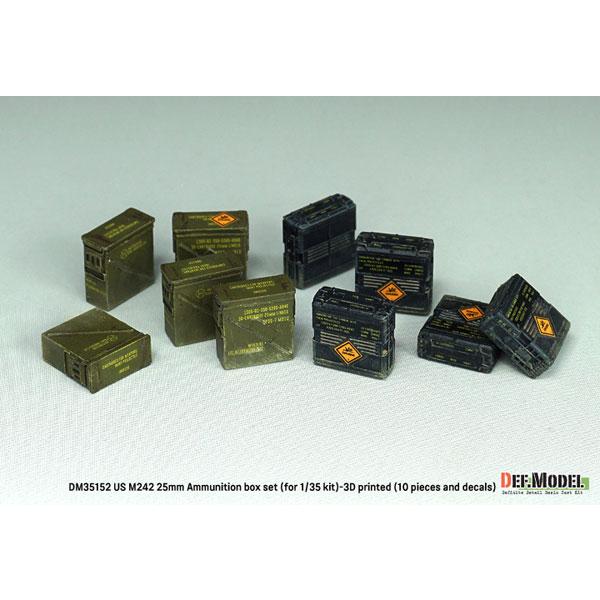 1/35 現用 アメリカ M242ブッシュマスター25mm機関砲 弾薬箱セット(10