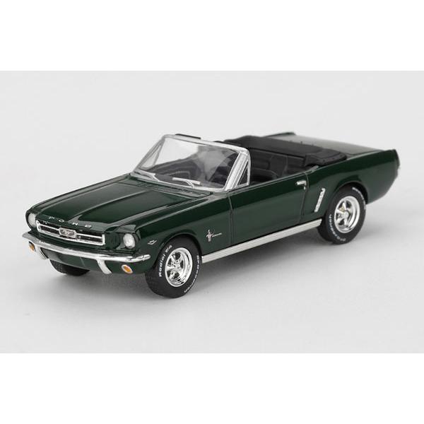 フォード マスタング コンバーチブル ミニカー ブラック ホワイト グリーン 1/64 フォード マスタング コンバーチブル 1964 ハイライトグリーン(左