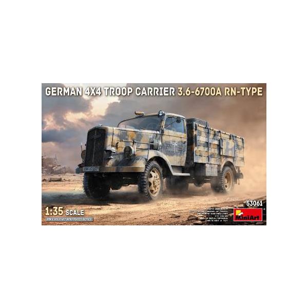 1/35 ドイツ製 4x4 兵員輸送車 3.6-6700A Rn型 プラモデル[ミニアート]《０１月予約》