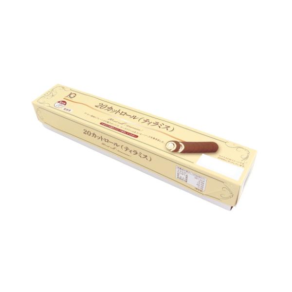 【冷凍】コーヒー風味とプレーンの2層スポンジで、チーズクリーム＆コーヒーソースを巻きました。コーヒーのほろ苦さとしっとり感が特徴です。簡単便利な20カット済みです。※スポンジ部分に「小麦粉」由来の黒色の斑点状のものが見られる場合がありますが...