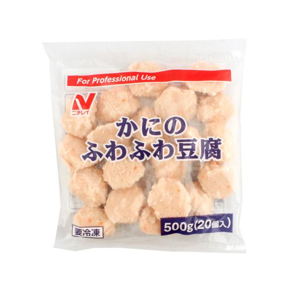 【冷凍】白身魚のすり身に豆乳、玉ねぎ、かにを加えた、ふんわりなめらかな食感の和惣菜です。食感のアクセントに大黒くわいを加えました。かにの風味と彩り、ふんわりとなめらかな食感をお楽しみください。自然解凍でもおいしく召し上がれます。豆乳は国産大...