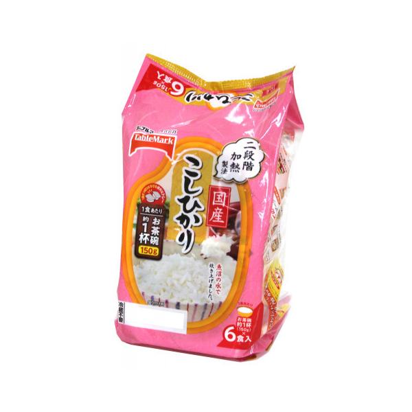 テーブルマーク たきたてご飯 国産こしひかり 分割 6食 X アミカネットショップyahoo 店 通販 Yahoo ショッピング