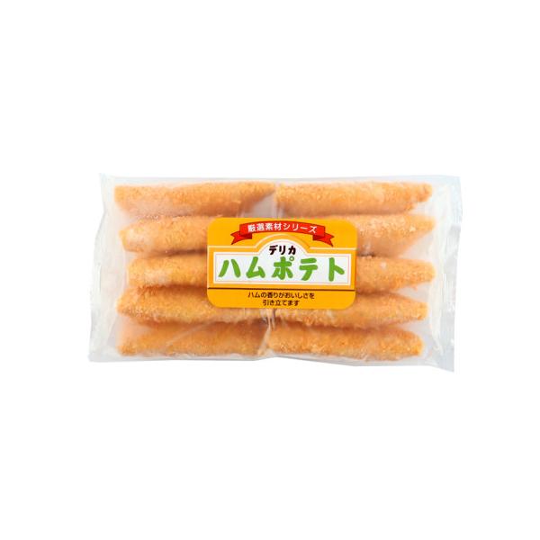【冷凍】北海道産の馬鈴薯に野菜を加えた具材を上質なハムで包みあげたフライです。※在庫以上の数量をご希望の場合は、お手数ですがご注文前に弊社までお電話にてご連絡頂きたくお願い申し上げます。