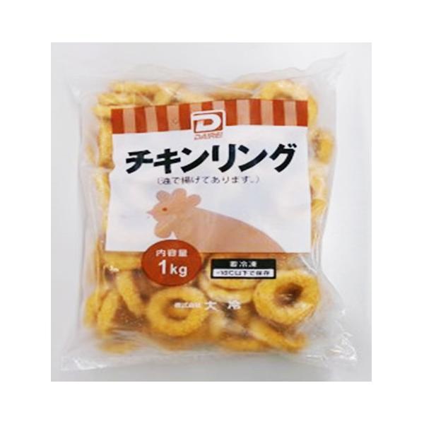 【冷凍】鶏むね肉を主原料に使用したリング状のチキンフライです。オードブル・おつまみに最適です。(約64〜75個)※在庫以上の数量をご希望の場合は、お手数ですがご注文前に弊社までお電話にてご連絡頂きたくお願い申し上げます。