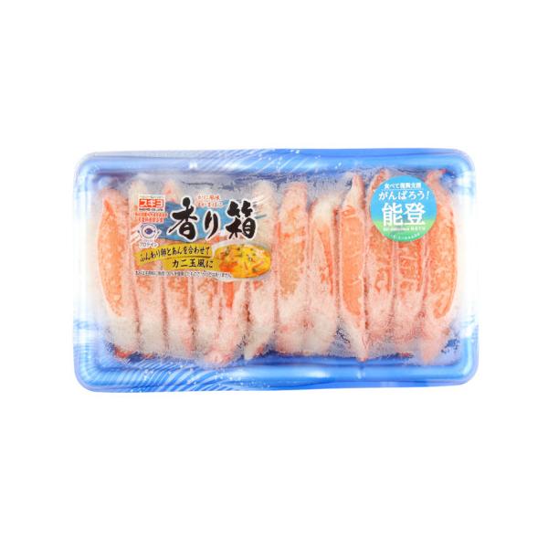 【冷凍】極細繊維で、形状、食感、味、色合い、ジューシー感などズワイ蟹の抜き身のおいしさを再現したかに風味かまぼこです。※本品に見られる黒い生地は魚の皮で、異物ではございません。※本品はかにではありません。※在庫以上の数量をご希望の場合は、お...