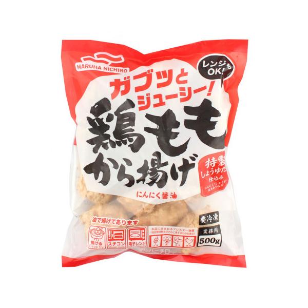 マルハニチロ　ガブッとジューシー 鶏ももから揚げにんにく醤油　500g