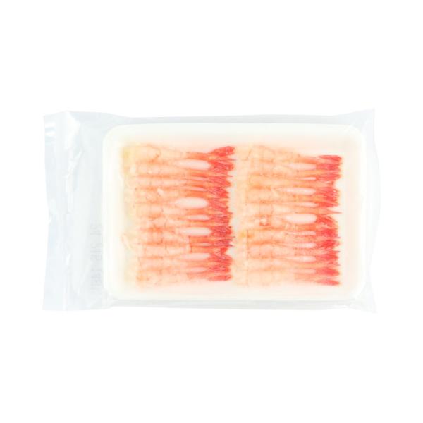 【冷凍】甘海老を食べやすいように尾付きムキに加工しました。※在庫以上の数量をご希望の場合は、お手数ですがご注文前に弊社までお電話にてご連絡頂きたくお願い申し上げます。