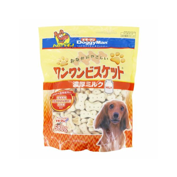 他サイト： 【ペットフード】ドギーマン　おなかにやさしいワンワンビスケット 濃厚ミルク　580gの商品画像