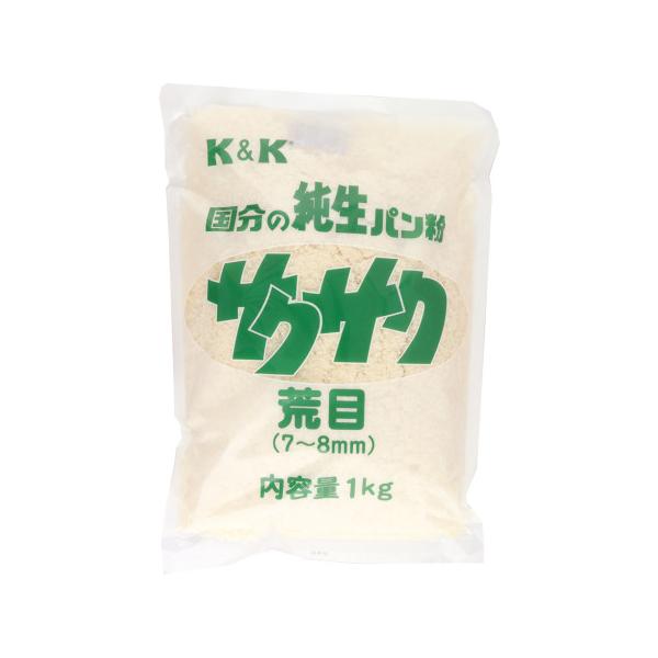 【常温】通電式製パン法で焼成したパンを粉砕したパン粉です。乾燥パン粉に比較して、水分を多く含んだ口当たりのソフトなパン粉です。一般的な中目タイプより荒目のパン粉で、ボリューム感のあるとんかつ等に最適です。メッシュサイズ:約7〜8mm　※開封...