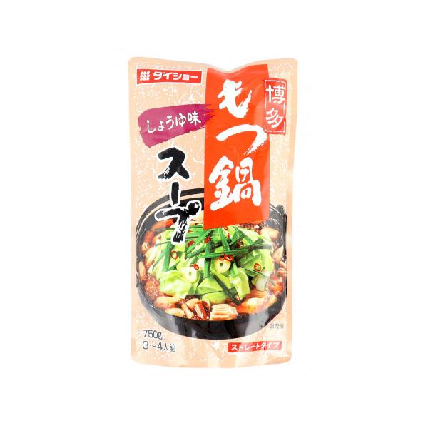 【常温】かつおとこんぶの旨みを効かせた、しょうゆ仕立ての鍋スープです。もつ・野菜等お好みの材料を加えて煮るだけで本場の味がお楽しみいただけます。※在庫以上の数量をご希望の場合は、お手数ですがご注文前に弊社までお電話にてご連絡頂きたくお願い申...