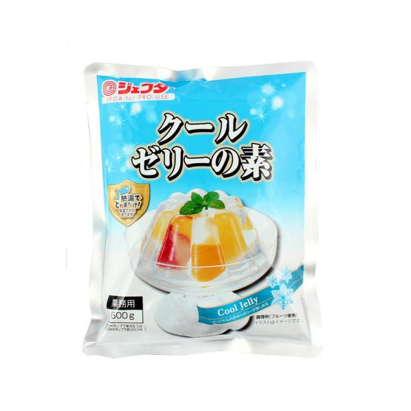 【常温】熱湯に溶かしてさますだけで、おいしいゼリーができあがります。冷蔵庫を使わなくても常温で固まります。無色透明なゼリーの素。お好みのフルーツやジュースを加えて固めるなど、アイデア次第でいろいろなゼリーが楽しめます。クールゼリーの素1袋(...