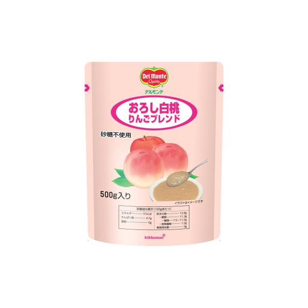 デルモンテ　おろし白桃りんごブレンド　500g●