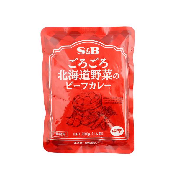 【常温】大きめサイズにカットした北海道産のじゃがいも、にんじんを具材に使用したオーソドックスなビーフカレーです。20種類の国産野菜を圧力釜でじっくり煮込んだブイヨンでコクのある味わいに仕上げました。※在庫以上の数量をご希望の場合は、お手数で...