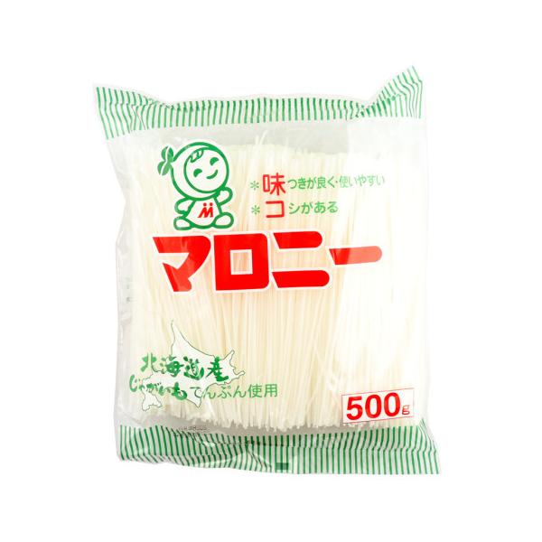 【常温】マロニーは厳選されたジャガイモとトウモロコシの澱粉を原料に、独自の特許製法にてつくられた商品です。麺の形状・配合の工夫により、味つきが良く煮くずれしにくいツルツル・モチモチとした食感が特徴です。鍋料理をはじめ、サラダ・酢の物・炒め物...