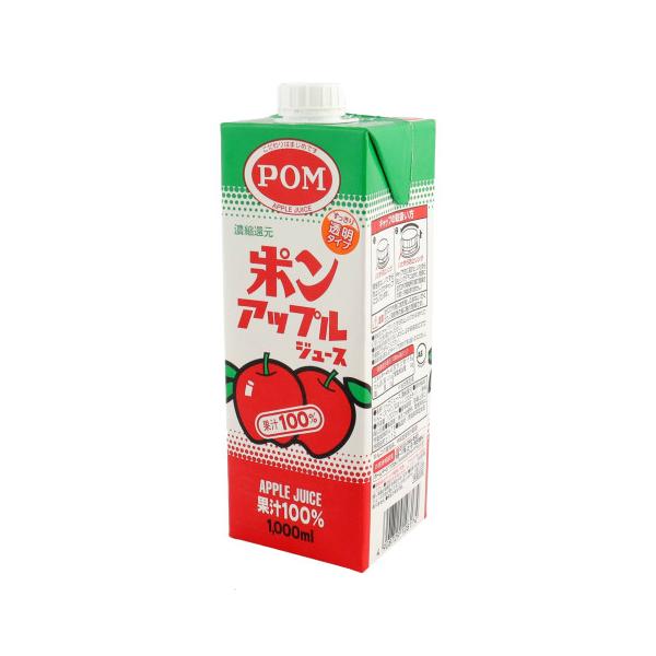 ポンジュース えひめ飲料 ポンアップルジュース(スクエア) 1L : 業務用