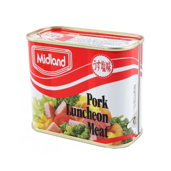 【常温】厳選された豚肉を使用した、塩分控えめのランチョンミートです。チャンプルー、ポークたまご、などのお料理の他、おにぎりの具材として、また焼いてパンにはさんでもおいしくお召し上がりいただけます。※在庫以上の数量をご希望の場合は、お手数です...