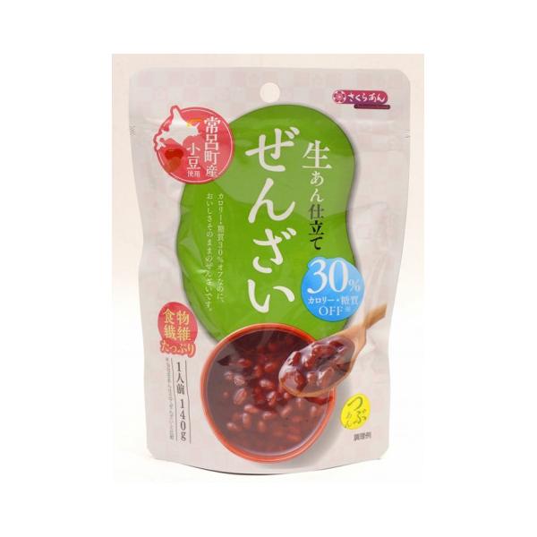 【常温】北海道常呂町産小豆使用。生あんを混ぜ込み、小豆の風味をそのままにカロリー30％オフ(※)しました。※x69897006006　谷尾　さくらあん 生あん仕立てぜんざい　140gと比較。※在庫以上の数量をご希望の場合は、お手数ですがご注...