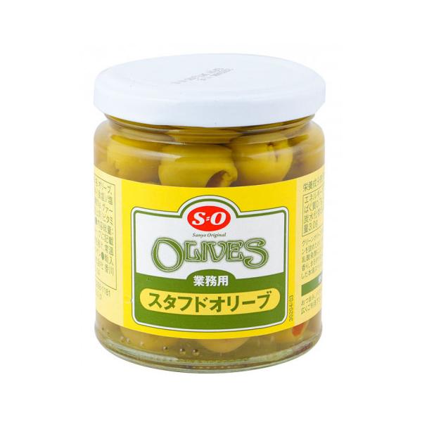 【常温】グリーンオリーブの種を抜き赤ピーマンを詰めたおしゃれなオリーブです。乳酸発酵による爽やかな酸味と香り、まろやかな油分が程よく調和した本場スペイン味わいです。オードブルなどのトッピング、おつまみ、パスタ、サラダなど幅広くご使用頂けます...