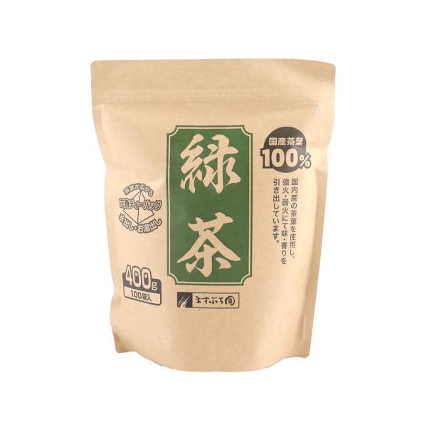 ますぶち園　緑茶三角ティーバッグ　4g×100●