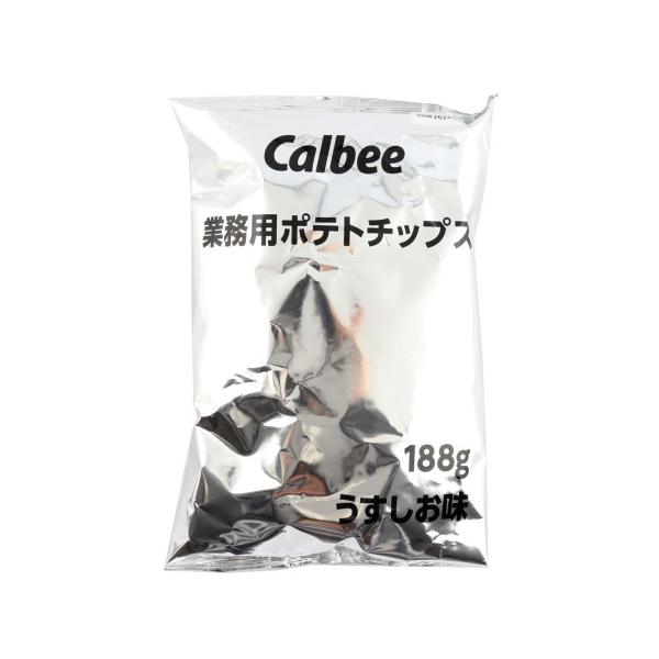 【常温】パリッと軽い食感で、じゃがいもをおいしく味わえる カルビー　ポテトチップスうすしお味の業務用商品です。※在庫以上の数量をご希望の場合は、お手数ですがご注文前に弊社までお電話にてご連絡頂きたくお願い申し上げます。
