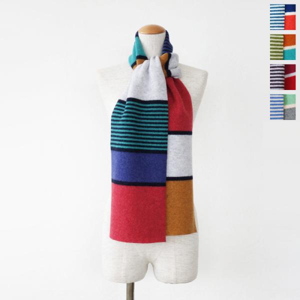 ROBERT MACKIE (ロバートマッキー) ウール マフラー ランダムボーダー