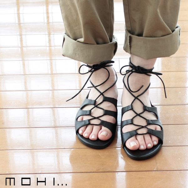 SALE [50%OFF] MOHI モヒ レザー レースアップ サンダル 返品不可