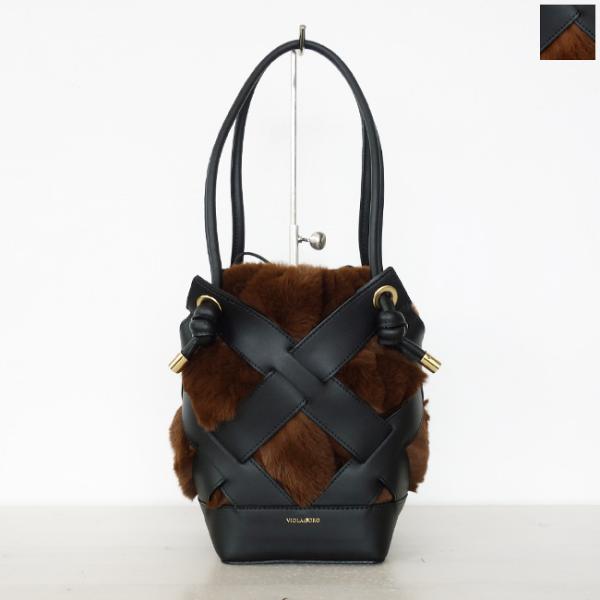 VIOLAd'ORO (ヴィオラドーロ) トートバッグ ショルダー レザーメッシュ