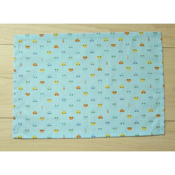 ランチョンマット30×21（A4サイズ）【水色に小さめカラフル車柄