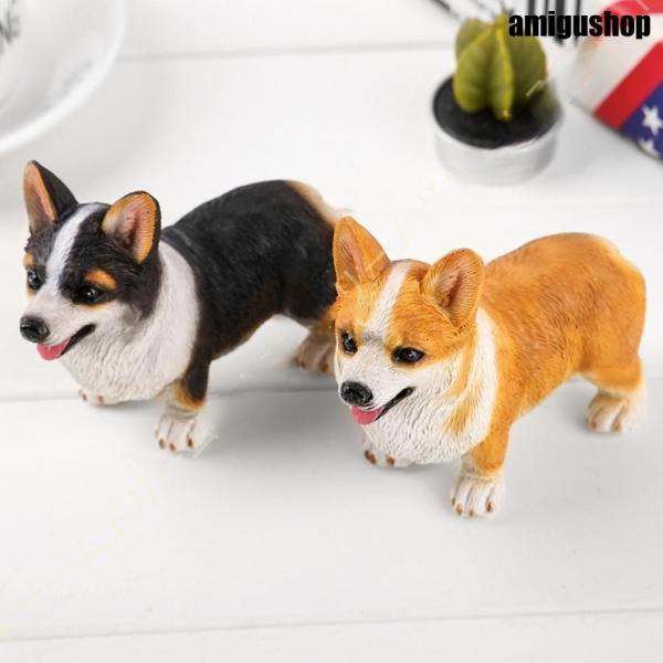 犬の置物 小型 コーギー アニマルグッズ いぬ イヌ 動物