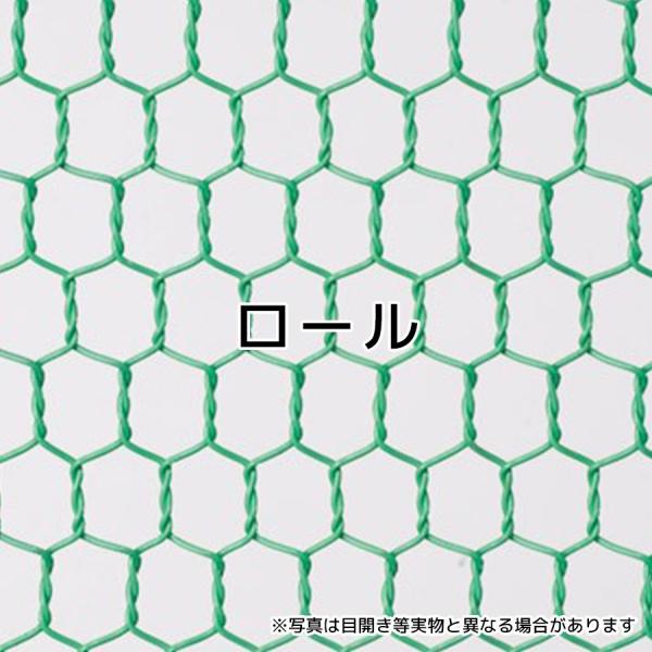 ビニール亀甲金網グリーン 目開き 10mm #23 線径 0.6mm サイズ 910mm×30m【5月下旬頃のお届け】