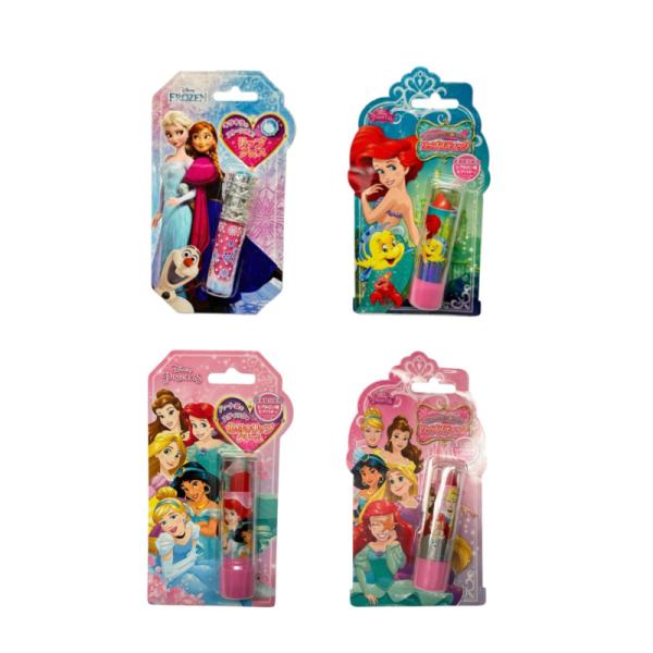 アウトレット商品（本体の傷破損、パッケージの傷破損）の為返品交換出来かねます。リップグロス キッズコスメ ストーン付きリップグロス ディズニー アリエル ラプンツェル アナ雪 ディズニープリンセス