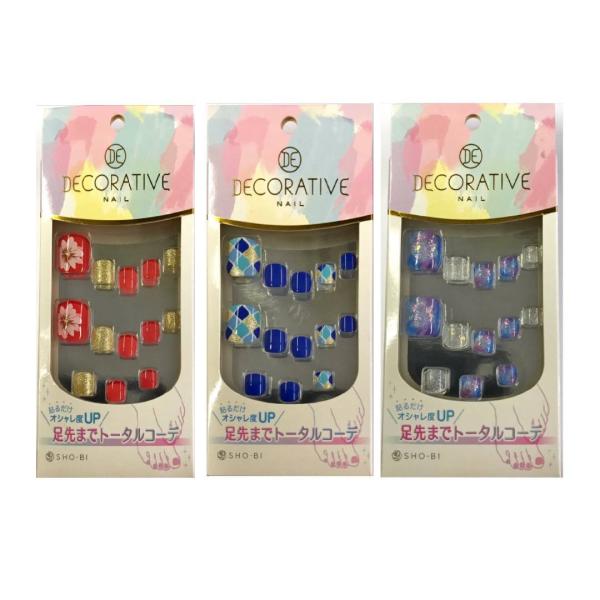 デコラティブ フットネイルチップあしの指先まで夏に染めて！お出かけにオススメにデザインです♪貼るだけなので、夏の長期休み中にすぐ使えます！※1 接着用シールはついていません。※2 アウトレット商品（パッケージの破損、傷がある場合あり）の為、...
