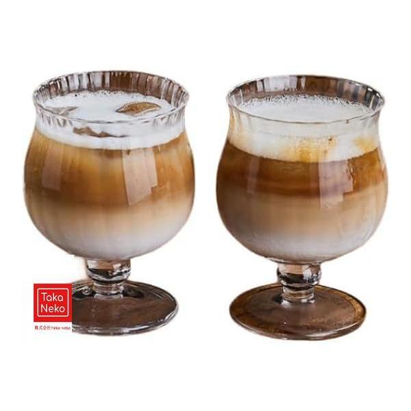 美しい脚付グラス ゴブレット 耐熱ガラス ワイングラス ブランデーグラス ティーカップ 電子レンジ ペアセット ジョッキ カフェラテグラス 透明ガラスカップ 温