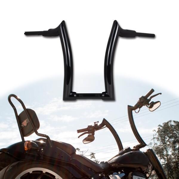 YHTIMIOXオートバイハンドルバイク用16インチΦ25mm2″厚さ増えZバー