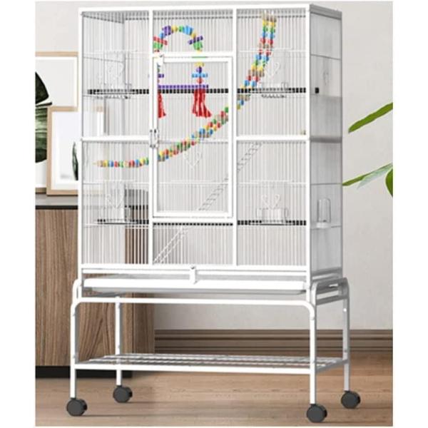 鳥かご 大型のインコケージ 大きな金属オウムバードケージオカメインコインコカナリアラブバード豪華ケージ 鳥小屋 掃除しやすい フィンチホイールとオウムケー